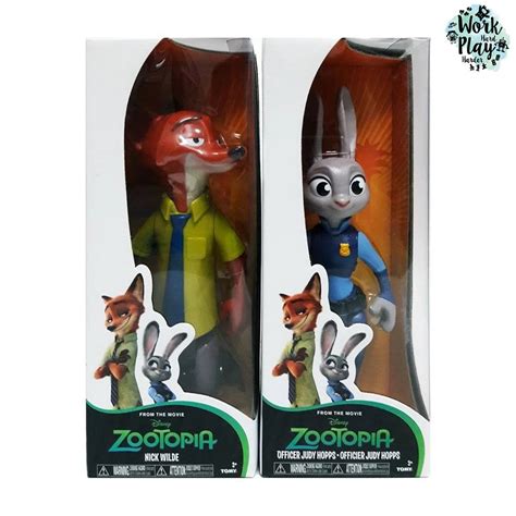 disney zootopia nick wilde judy hopps large action figure set