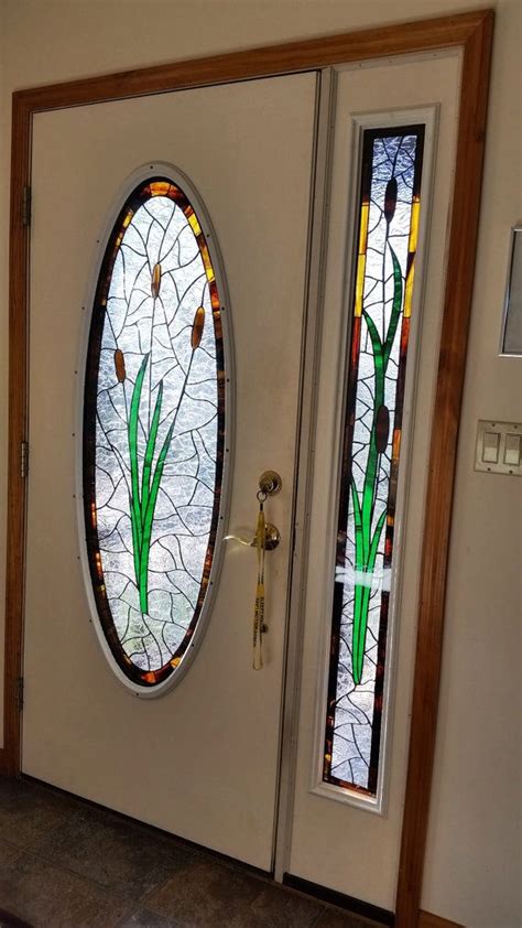 Stained Glass Windows Cattails Set W 116 Stained Glass Door Custom Stained Glass Stained