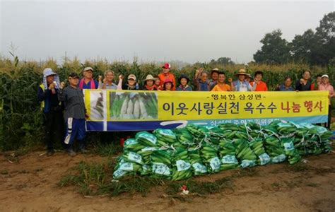 음성 삼성면 음성군 삼성면 주민자치위원회 사랑의 옥수수 수확행사 가져 중부타임즈