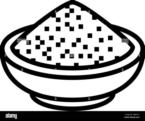 Garam Masala Indian Cuisine Line Icon Vector Illustration Stock Vector