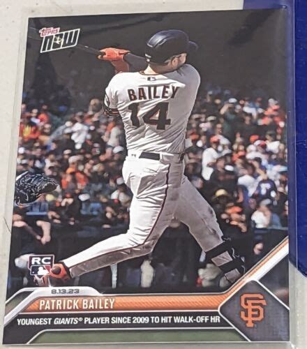 SP SSP Rare Patrick Bailey Rookie RC Walk Off 2023 MLB TOPPS NOW Card