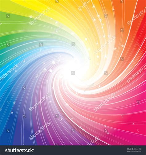 Rainbow Swirl Background Stock Vector (Royalty Free) 48686470
