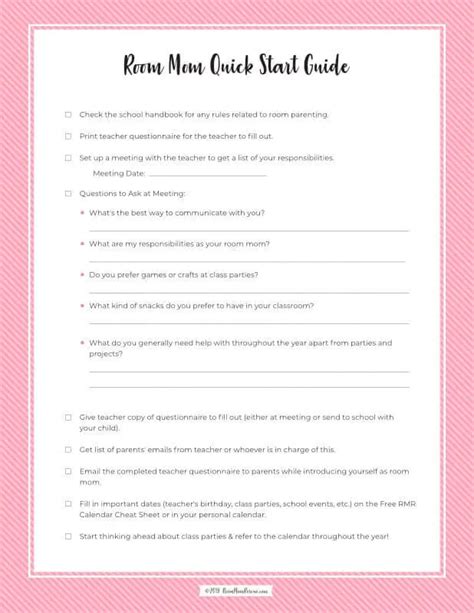 Templates • Room Mom Rescue