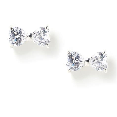 Cubic Zirconia Bow Stud Earrings Icing Stud Earrings Earrings Jewelry