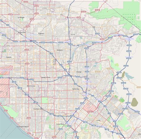 Map Of California Anaheim Area - Printable Maps