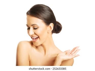 Portrait Nude Woman Laughing Loud Stock Photo Shutterstock