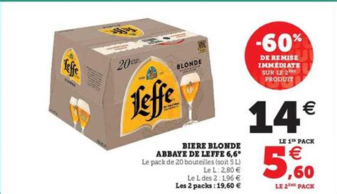 Promo Bi Re Blonde Abbaye De Leffe Chez U Express Icatalogue Fr