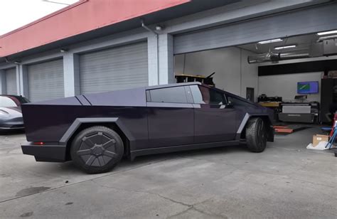 This Is the World's First Tesla Cybertruck in Midnight Purple ...