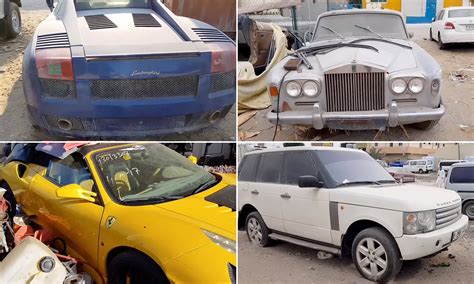 Dubai Supercar Scrapyard Types Of Abandoned Supercars For Sale There