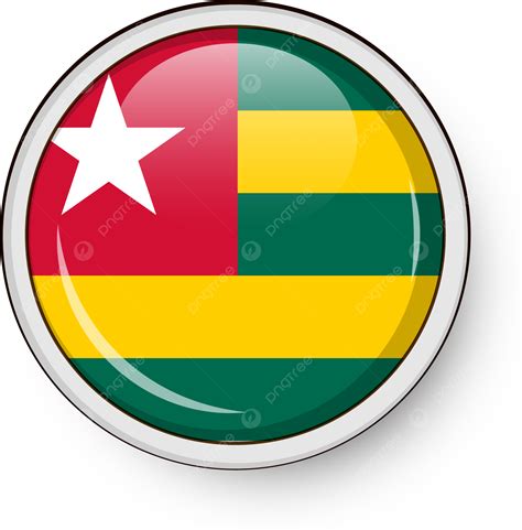 Togo Círculo Bandera Vector PNG Togo Círculo Bandera Bandera