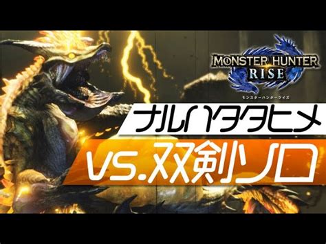 【モンハンライズ】ラスボス「雷神龍ナルハタタヒメ」vs 双剣【mhrise】 ガルク速報