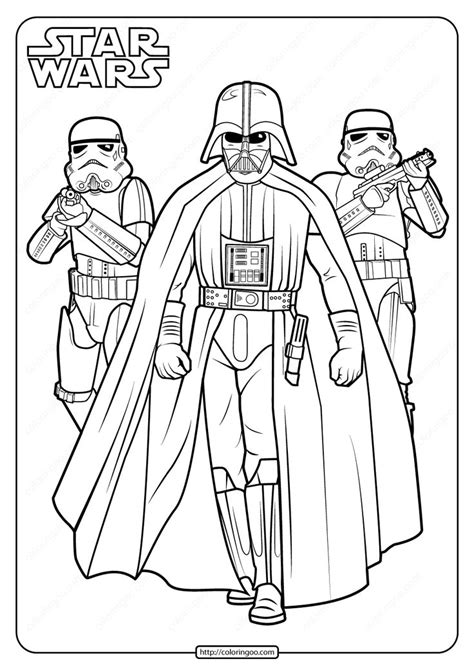 Printable Star Wars Darth Vader Coloring Pages | Star wars coloring