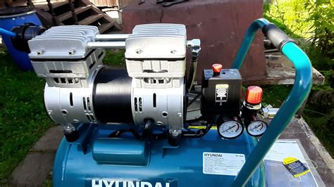Обзор безмасляного компрессора HYUNDAI HYC 1824S. Часть 1 (+subtitles ...