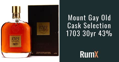 Mount Gay Old Cask Selection Rx Rumx
