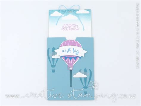 Hot Air Balloon Birthday Slider Card Kristine McNickle Independent Stampin Up Demonstrator