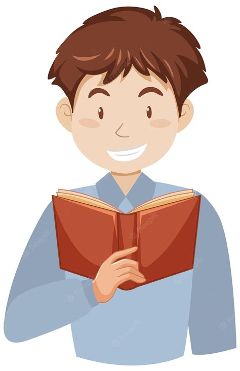 Free Vector Cartoon Flat Style Of A Man Reading Book