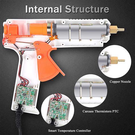 W Hot Glue Gun With Three Interchangeable Nozzles Bstpower T High Temp Heavy Duty Melt Glue