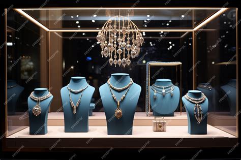 Premium Photo | Jewelry on window display