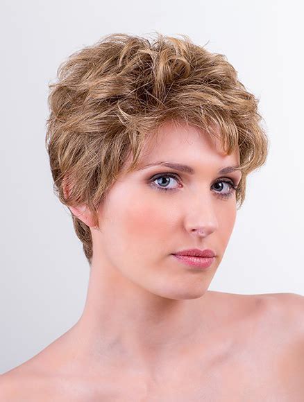 Monofilament Perruques 6 Ondulé Blonde Courte Cheveux Synthétique Pixie Monofilament Perruques