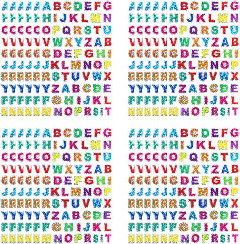 Pcs Sheets Alphabet Letter Stickers Craft Letters Stickers