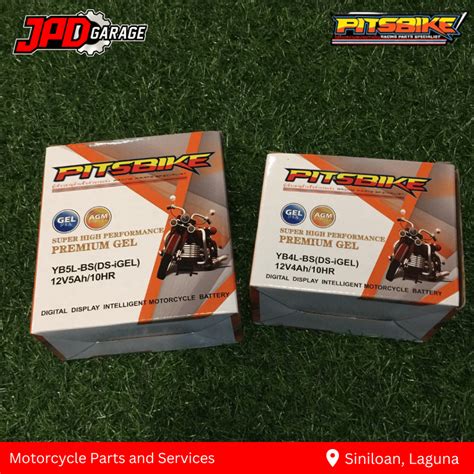 JPD Garage Pitsbike premium gel Battery, 12v5ah/10hr - YB4L-BS / YB5L ...