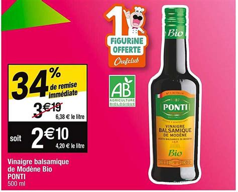 Promo Vinaigre Balsamique De Mod Ne Bio Ponti Chez Cora Icatalogue Fr