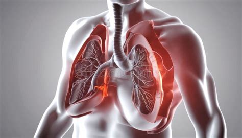 3D Rendering Of Human Lungs And Bronchial Tree Stock Illustration