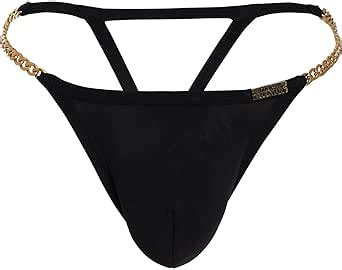 Amazon Andrew Christian Unleashed Chain Thong W Almost Naked Black Medium Clothing