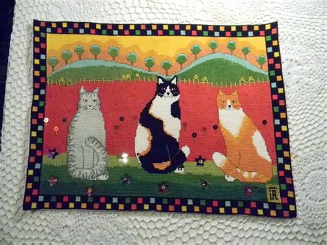 КОТЫ - вышивка крестом . | Вышивка крестом, Работы, Кот