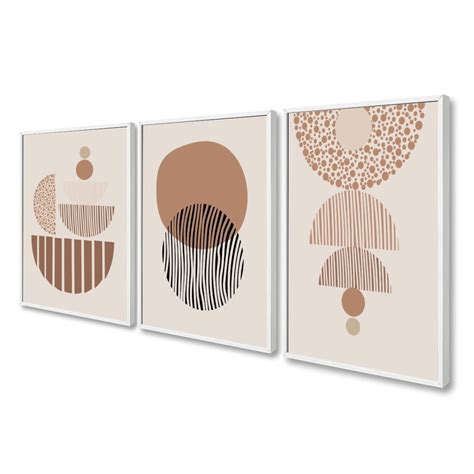 Kit Quadros Decorativos Abstrato Nude Moderno Moldura