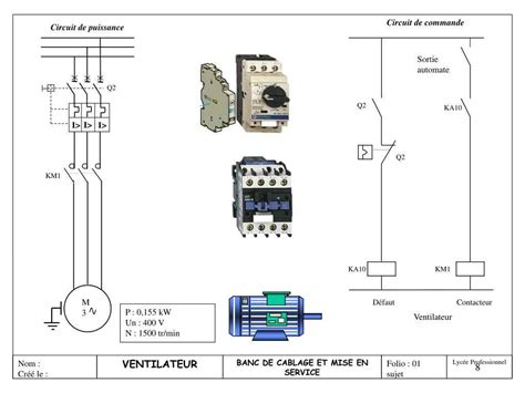 Le Schéma De Câblage Du Moteur Asynchrone