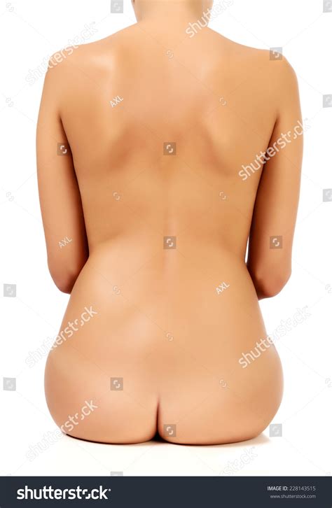Naked Female Back White Background Isolated Stock Photo Shutterstock