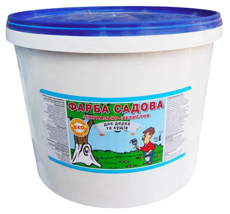 "Краска (фарба біла) — побілка садова 1,4 кг (ведерко 1л). - купити за ...