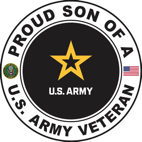 Us Army Veteran Proud Son Decal