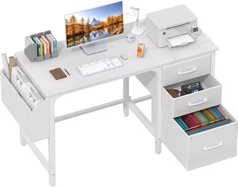 amazoncom lufeiya white desk  file drawers cabinet