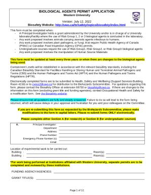 Biotron Biological Agents Assessment Doc Template Pdffiller