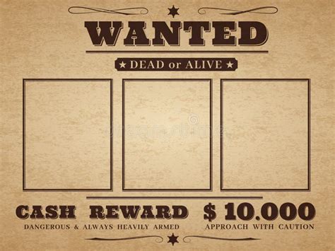 Old West Wanted Poster Template