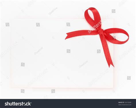 Red Bow Ribbon Name Tagcard Stock Photo 32410948 | Shutterstock