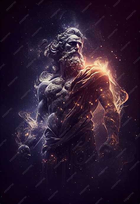 Premium Ai Image Mythological Greek God Of Darkness Erebus Surrounded By The Universe Against