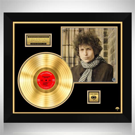 Bob Dylan Blonde On Blonde Gold LP Limited Signature Edition Custom Frame RARE T