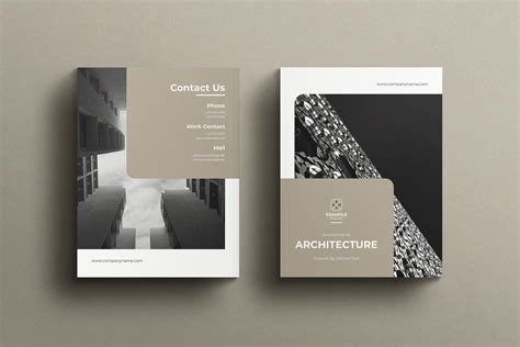 Architecture Brochure Template Design Cuts