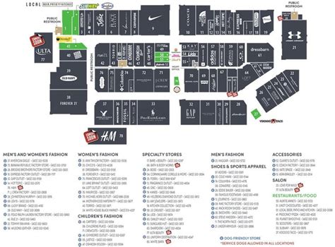 Mall Map Mens Accessories Fashion Map Mall