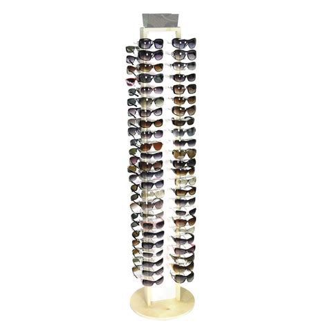 Rotating Wood Sunglass Display 70 High