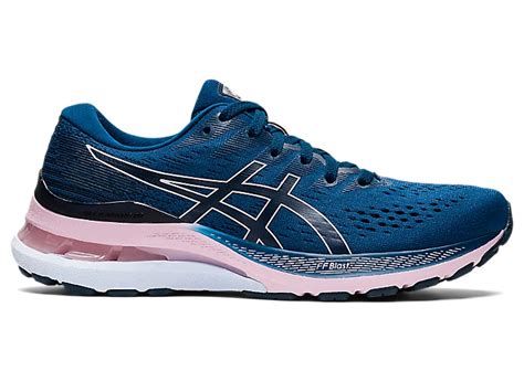 Gel Kayano 28 D Wide Women Mako Bluebarely Rose Womens Running Shoes Asics Australia