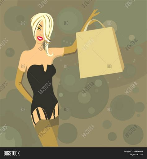 Retro Lingerie Girl Vector Photo Free Trial Bigstock