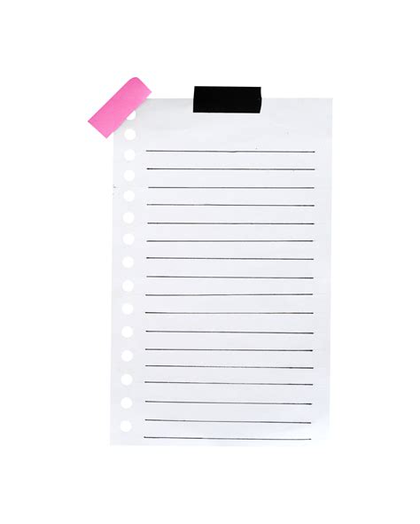 Blank White Paper Note With Tape 22153021 Png