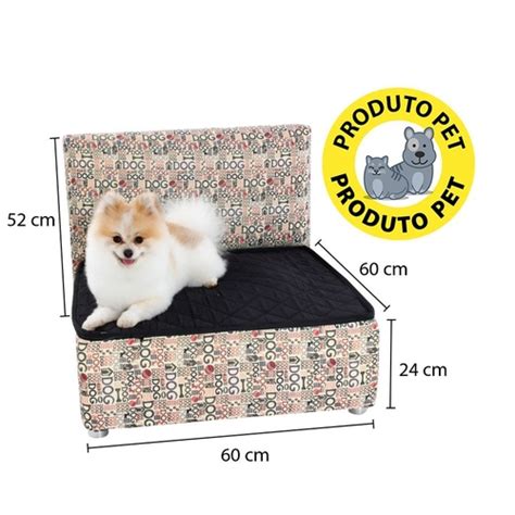 Cama Para Cachorro E Gato Caminha Box Pet Cabeceira 60x60cm BF