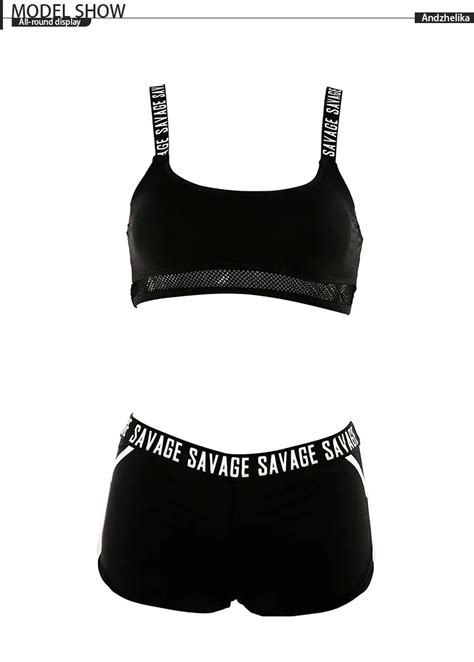 Andzhelika Bikinis Women Letter Sport Swimsuit Soft Cup Bikinis Set Summer Sexy Brazilian Bikini