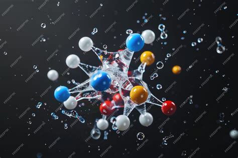 premium photo chemistry model  water molecule  hydrogen  oxygen