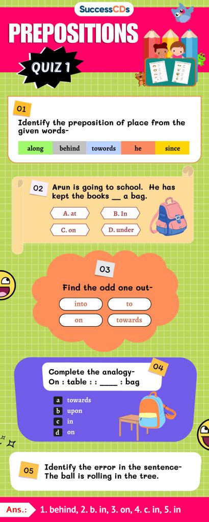 Exercises on Prepositions | Preposition Exercises with Answers